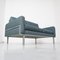 Blue Two-Seater Sofa in Knoll Parallel Bar Style 11