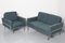 Blue Two-Seater Sofa in Knoll Parallel Bar Style 13