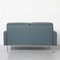 Blue Two-Seater Sofa in Knoll Parallel Bar Style 4