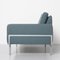 Blue Two-Seater Sofa in Knoll Parallel Bar Style 3