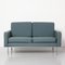 Blaues Zwei-Sitzer Sofa im Knoll Parallel Bar Stil 2