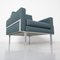 Blue Armchair in Knoll Parallel Bar Style 10