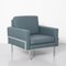 Blue Armchair in Knoll Parallel Bar Style 1