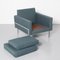 Blue Armchair in Knoll Parallel Bar Style 11