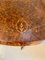 Tavolo da lavoro ovale antico in legno di noce intarsiato, Immagine 16