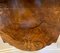 Tavolo da lavoro ovale antico in legno di noce intarsiato, Immagine 14