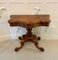 ​​Antique Victorian Burr Walnut Card Table 4