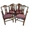 Antique Victorian Carved Mahogany Dining Chairs, Set of 6, Image 1