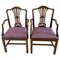 Antique Victorian Carved Mahogany Desk Chairs, Set of 2, Image 1