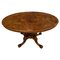 Antiker viktorianischer Tisch aus Wurzel- & Nussholz mit Intarsien 1