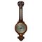 Antikes viktorianisches Barometer aus geschnitztem Nussholz 1