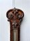 Barómetro victoriano antiguo de madera nudosa de nogal, Imagen 3