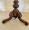 19th Century Victorian Oval Figured Walnut Lamp Table 9