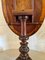 19th Century Victorian Oval Figured Walnut Lamp Table 11