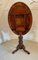 19th Century Victorian Oval Figured Walnut Lamp Table 10