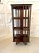 Large Antique Edwardian Inlaid Mahogany Revolving Bookcase, Image 13