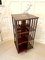 Large Antique Edwardian Inlaid Mahogany Revolving Bookcase, Image 2