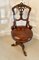 19th Century Victorian Carved Walnut Revolving Music Chair, Image 7