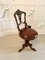 19th Century Victorian Carved Walnut Revolving Music Chair, Image 2