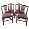 Antique Victorian Carved Mahogany Dining Chairs, Set of 4 1