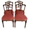 19th Century Victorian Walnut Dining Chairs, Set of 4 1