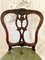 Antike viktorianische französische Beistellstühle aus geschnitztem Nussholz, 4er Set 13