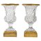 Vasen aus Kristallglas & vergoldeter Bronze, 2er Set 1