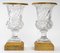 Crystal and Gilt Bronze Vases, Set of 2 2