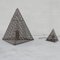 Mid-Century French Pyramid Geometric Floor and Table Lamp, Set of 2 2