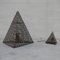 Lampadaire et Lampe de Bureau Pyramide Mid-Century, France, Set de 2 1
