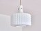 Swedish Modernist Studded Pendant Lamp in Opaline Glass from Orrefors, 1950s 2