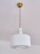 Swedish Modernist Studded Pendant Lamp in Opaline Glass from Orrefors, 1950s 1