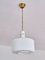 Swedish Modernist Studded Pendant Lamp in Opaline Glass from Orrefors, 1950s, Image 1