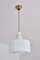 Swedish Modernist Studded Pendant Lamp in Opaline Glass from Orrefors, 1950s 4