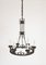 20th Century Cast Iron Black Medieval Gothic Banqueting Chandelier, Image 4