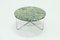 Mid-Century Green Marble and Chromed Steel Round Coffee Table, 1960s 1