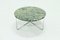 Mid-Century Green Marble and Chromed Steel Round Coffee Table, 1960s, Image 1