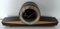 Orologio da tavolo Mid-Century impiallacciato in legno di noce scuro e legno di betulla chiaro di Junghans, anni '50, Immagine 2