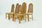 Chaises de Salle à Manger en Bambou et Sangles, 1970s, Set de 6 9