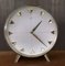 Vintage Mechanical Meister Table Clock in Brass with Brushed Aluminum Dial from Junghans, 1960s, Image 1