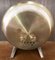 Vintage Mechanical Meister Table Clock in Brass with Brushed Aluminum Dial from Junghans, 1960s 4