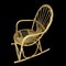 Rocking Chair en Rotin, 1960s 3