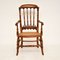 Antique Victorian Carved and Cane Seated Armchair 2