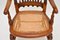 Antique Victorian Carved and Cane Seated Armchair 6
