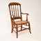 Antique Victorian Carved and Cane Seated Armchair, Image 1