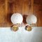 Gold Metal and Painted Glass Sconces, Set of 2 11