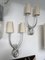 French Sconces in Cast Metal and Silver Leaf by Lucien Gau, 1980s, Set of 2 5