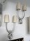 French Sconces in Cast Metal and Silver Leaf by Lucien Gau, 1980s, Set of 2, Image 5