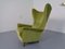 Fauteuil à Oreilles en Mohair, Italie, 1950s 4