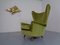 Fauteuil à Oreilles en Mohair, Italie, 1950s 2